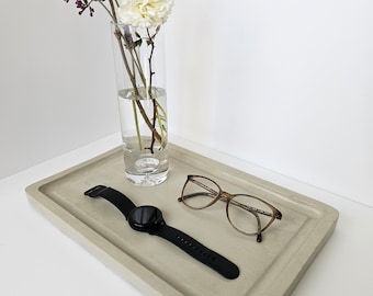 Concrete Tray | Cement Valet Tray | Minimalist Catchall Tray