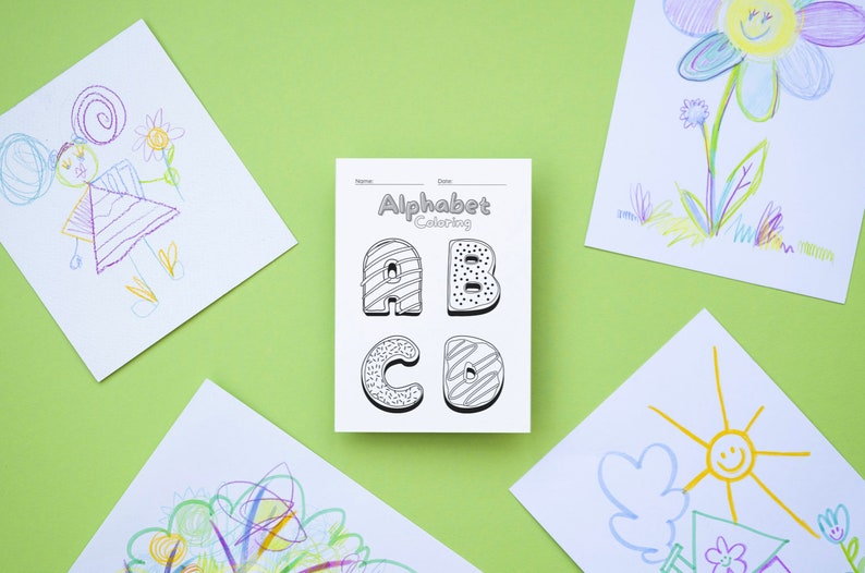 Kids Printable Alphabet Colouring Pages Printable Colouring Etsy