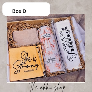 Care Package For Her: Tumbler, Socks, Bible Affirmation Gift Box