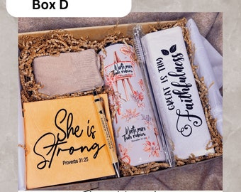 Care Package For Her: Tumbler, Socks, Bible Affirmation Gift Box