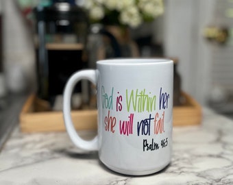 Affirmation Coffee Mug: Christian Bible Verse Gift (15 oz)