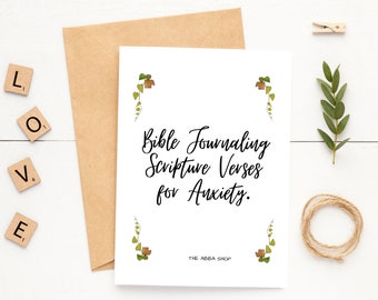 Printable Bible Study Journal: Scripture Verses for Anxiety (PDF Download)