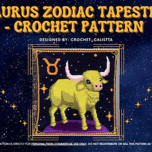 WZÓR NA SZYDEŁKO - Gobelin ze znakiem zodiaku Byk