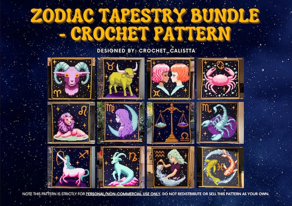 BUNDLE Zodiac Tapestry - Crochet Pattern