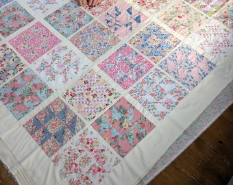 Old Maid's Puzzle Memory Quilt Decke aus der Kleidung eines geliebten Menschen
