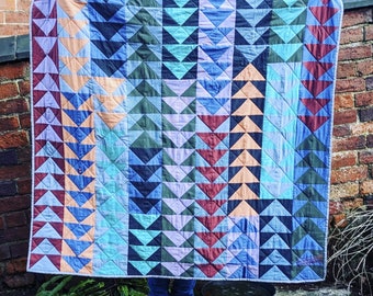 Memory quilt grief blanket - memory throw made from a loved one's clothing.