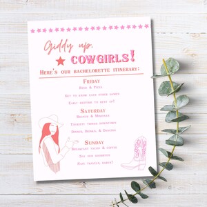 Cowgirl Themed Bachelorette Printables [Editable]