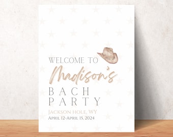 Wild Wild Wifey Bachelorette Welcome Sign Digital Download [Editable]