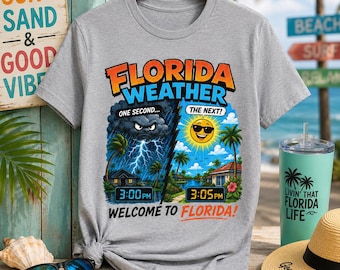 T-shirt met weer van Florida | Grafisch T-shirt Storm to Sunshine