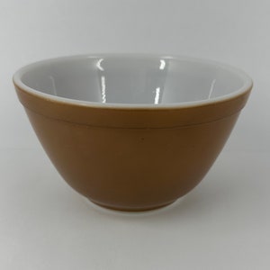 Bol vintage, Pyrex, marron, Bol à mélanger, 401, 1 1/2 Pt.