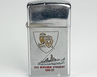 Vintage Metal Zippo, U.S.S. Kitty Hawk CV-63, Aircraft Carrier