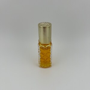 Vintage Avon Perfume Bottle, Clear Glass, Gold Top.