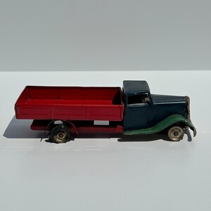 Vintage Delivery Truck with Key by Tri-Ang Minic Toys and Made in England 1930s