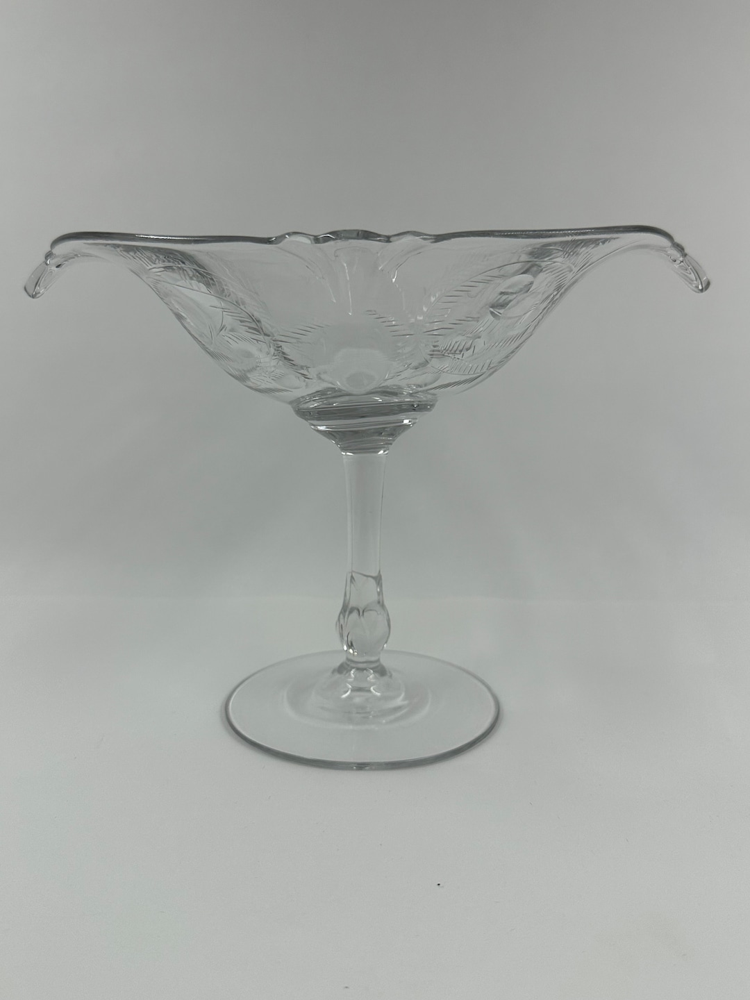 Vintage Glass Compote or Candy Dish, Empress Etched by Heisey. - Etsy