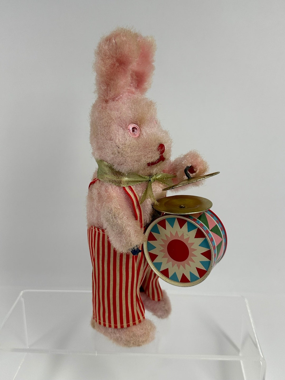 Vintage Windup Toy Rabbit With Working Tin Cymbals and Drum. Etsy