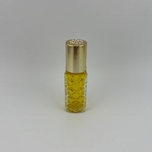 Vintage Avon Perfume Bottle, Somewhere, Clear Glass with Gold Top.