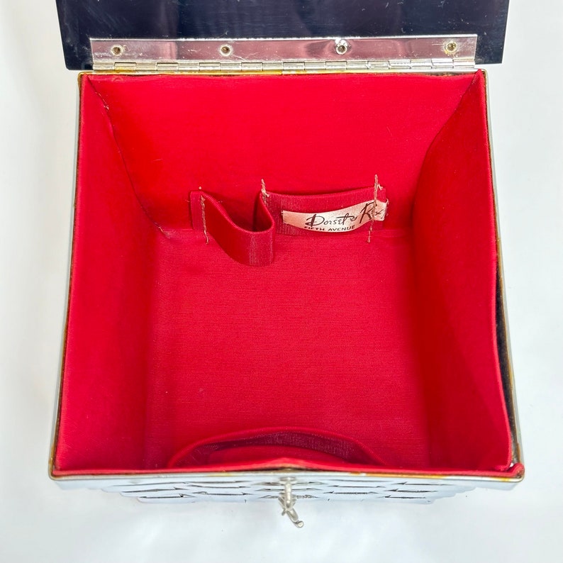 1950s Dorset Fifth Avenue Silver Metal Weave Box Bag main image 0