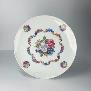 Vintage Decorative Plate with Floral Design Made by Heinrich Porcellankultur