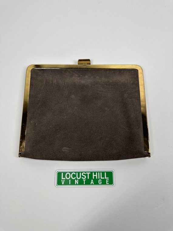 Vintage Handbag, Etra, Light Brown Suede Leather P