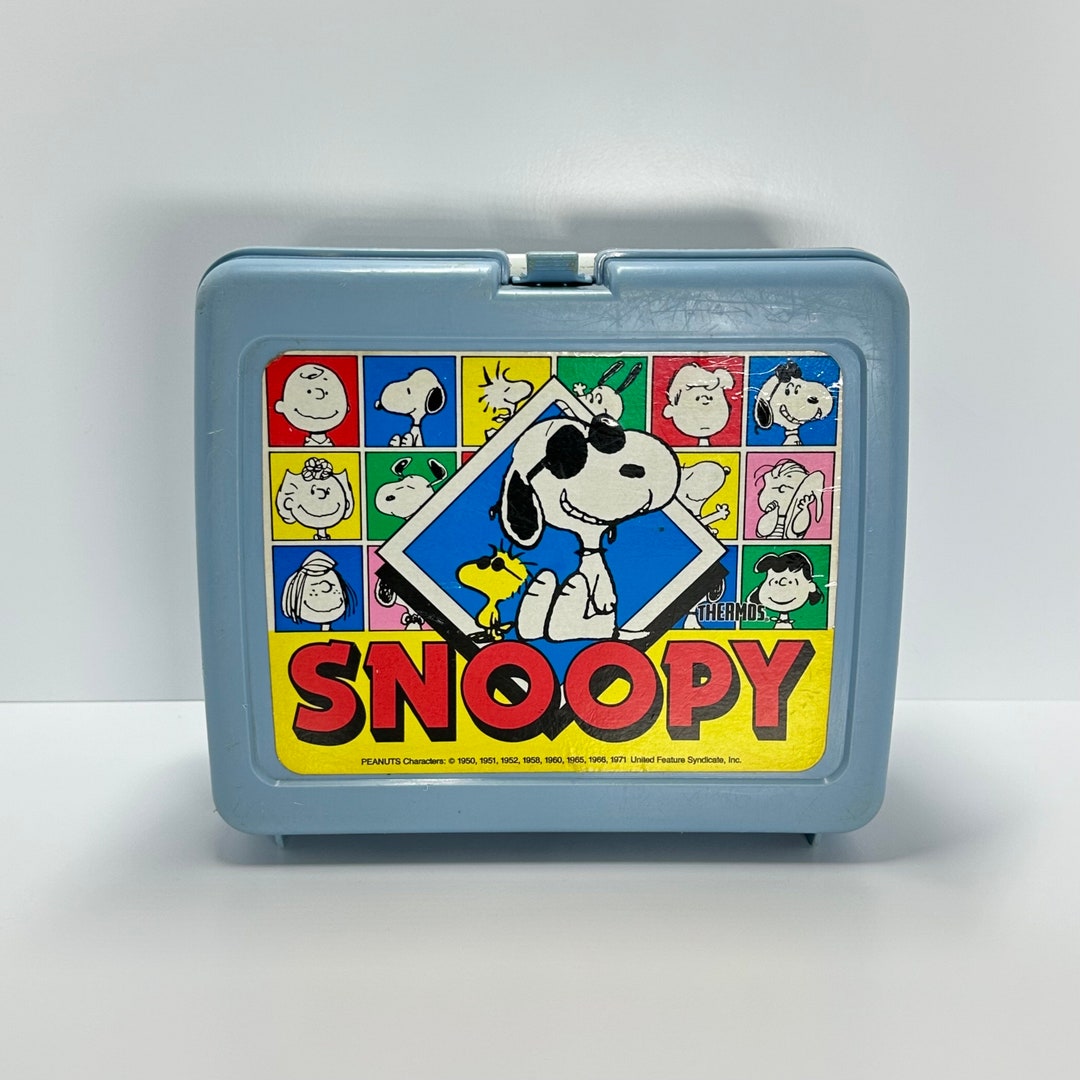 Vintage Lunch Box of Snoopy With Thermos and Made by Thermos - Etsy