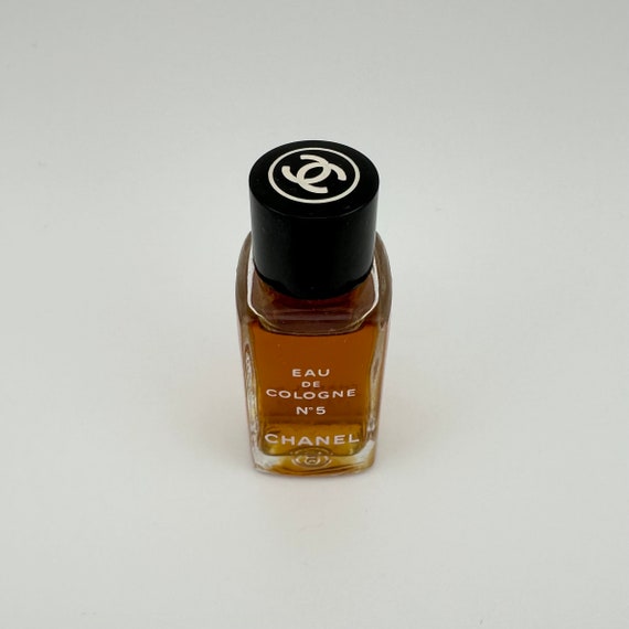 Vintage Mini Chanel Perfume Bottle, Clear Glass, … - image 1