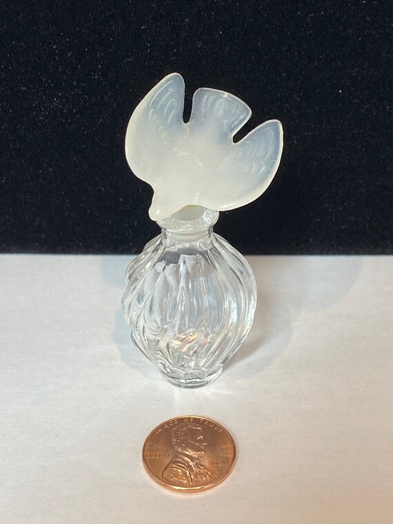 Vintage Mini Perfume Bottle, Lalique Dove by Nina… - image 2