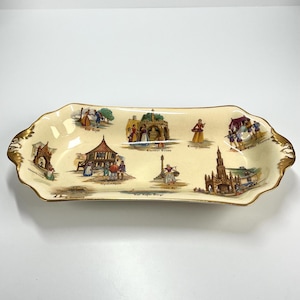 Vintage Royal Winton Grimwades Serving Plate in Old English Markets Pattern 1952