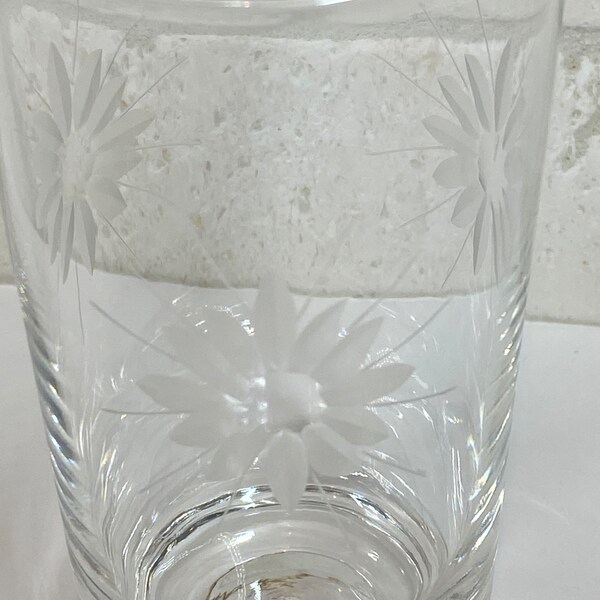 Vintage Etched Glass Etsy