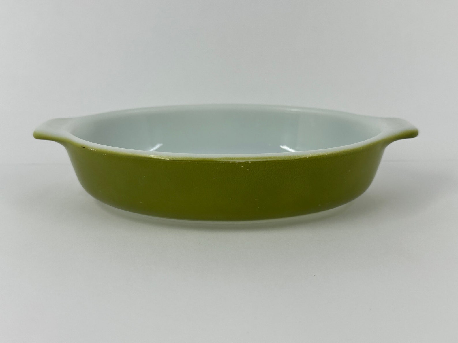 Vintage Avocado Green Pyrex Casserole Dish, Oval. - Etsy