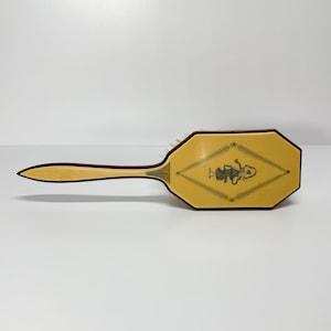 Vintage Hair Brush, Lucite Greco Roman Goddess, 1920s.