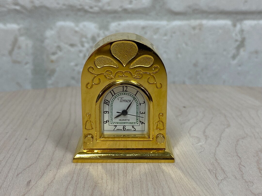 Vintage Miniature Clock Timex Replica of Antique Radio Etsy