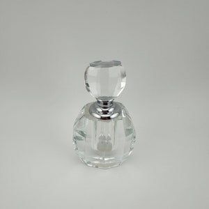 Vintage Perfume Bottle, Clear, Crystal, Cut Glass Design, Made by Celebrations.