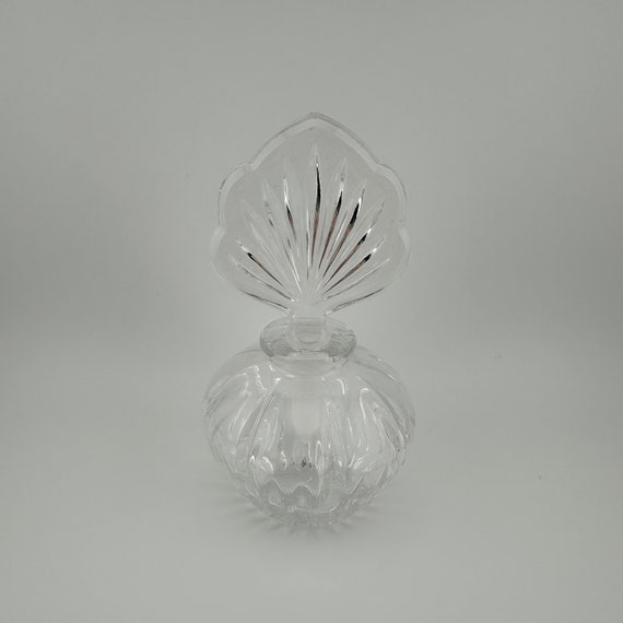 Vintage Perfume Bottle, Lead Crystal Cut Glass, B… - image 1