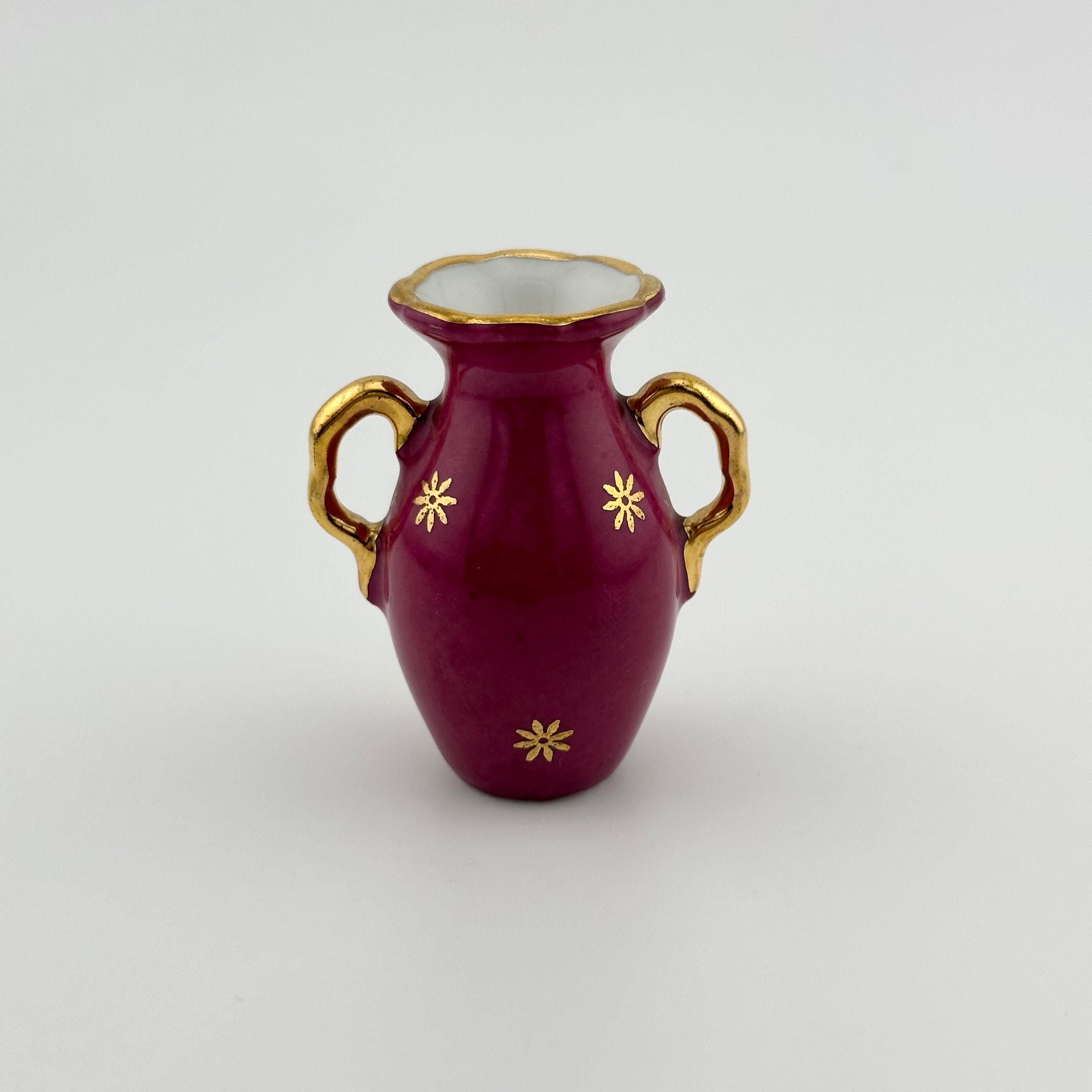 Vintage Miniatures, Limoges France, Porcelain Vase and