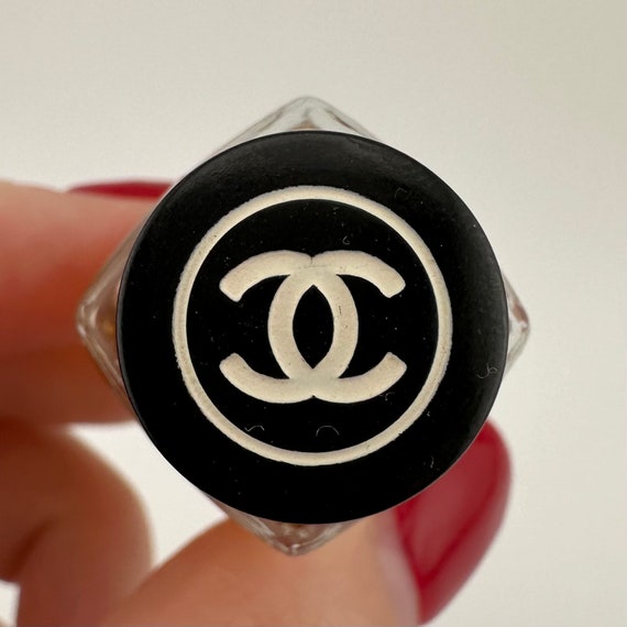 Vintage Mini Chanel Perfume Bottle, Clear Glass, … - image 3