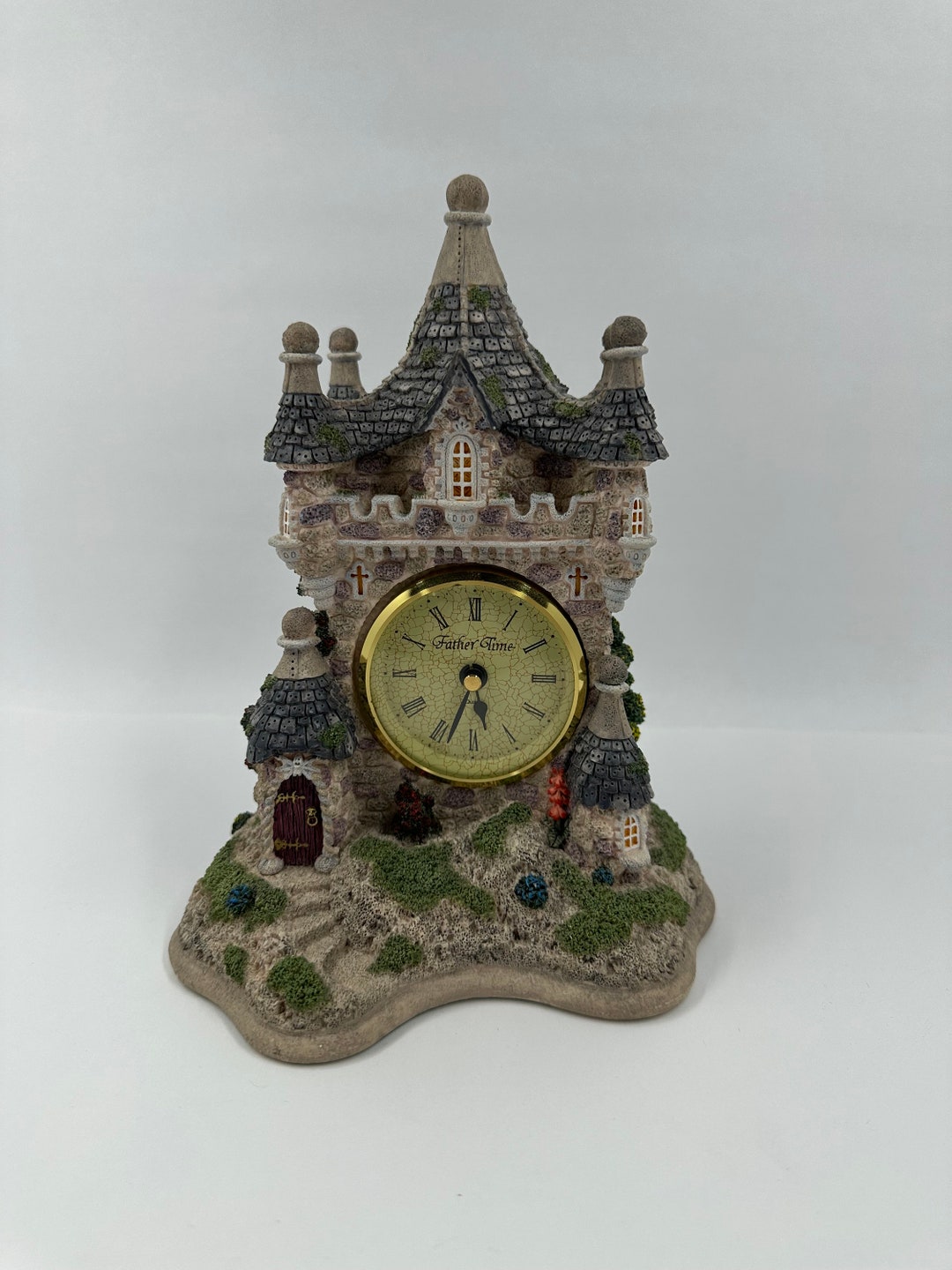 Vintage Father Time Clock, Castle Clock. - Etsy