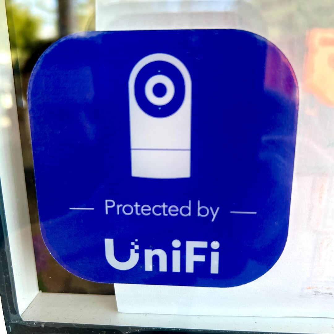 Inside Window Sticker Unifi Protect Security INSIDE Window Sticker - Etsy
