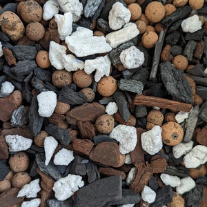 Orchid Potting Mix 1 Gallon | Orchiata Bark | Perlite | Horticultural Charcoal | Leca