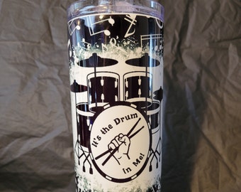 Custom Drummer Tumbler: Music Lover Gift