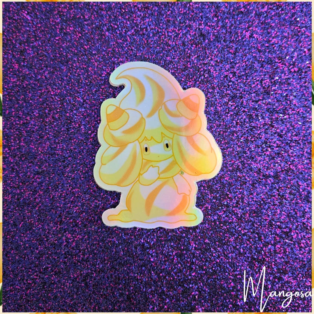 Holographic Candy Corn Alcremie Pokemon Sticker - Etsy