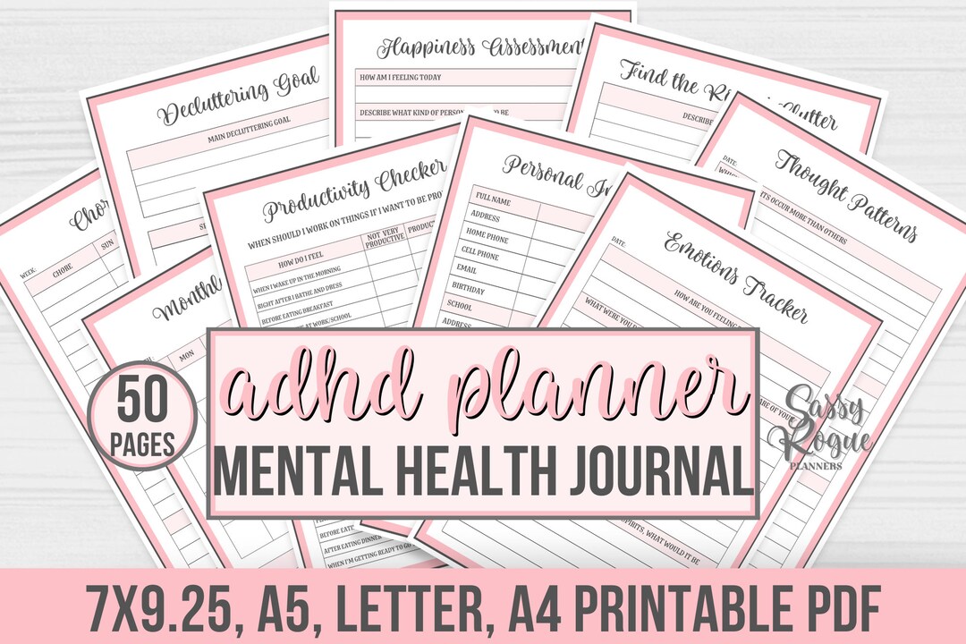 ADHD Planner, ADHD Planner Adult, Adult ADHD Planner Printable ...