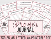 Prayer Journal Printable, Prayer Planner Printable, Bible Study Planner, Bible Prayer Journal, Scripture Journal, Gratitude Journal