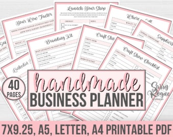 Business Planner Printable, Small Business Planner Printable, Home Business Planner, Printable Business Plan, Business Organizer,