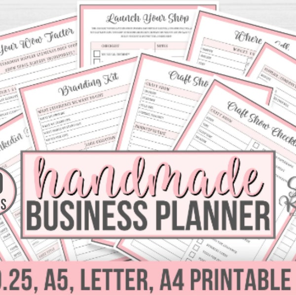 Business Planner Printable, Small Business Planner Printable, Home Business Planner, Printable Business Plan, Business Organizer,