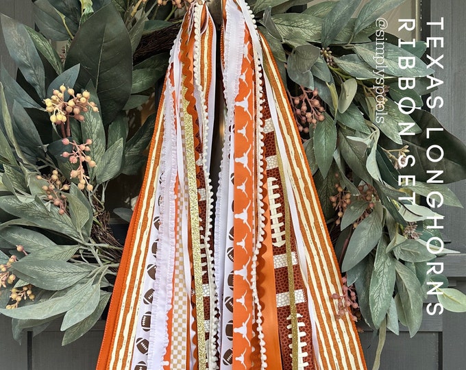Longhorns Ribbon Texas Longhorn Ribbon Set - Etsy
