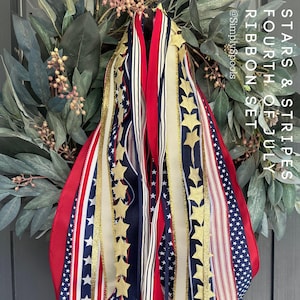 Stars and Stripes Fourth of July Ribbon Set