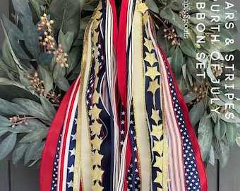 Stars and Stripes Fourth of July Ribbon Set