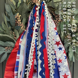 Red, White and Blue Independence Day Ribbon Set