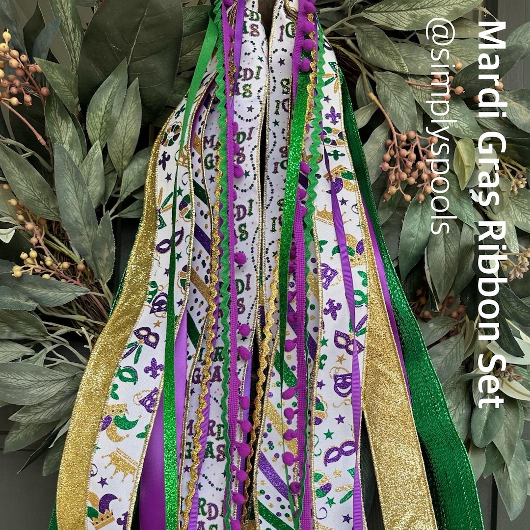 Marchal Ribbon Mardi Gras Ribbon Set - Etsy