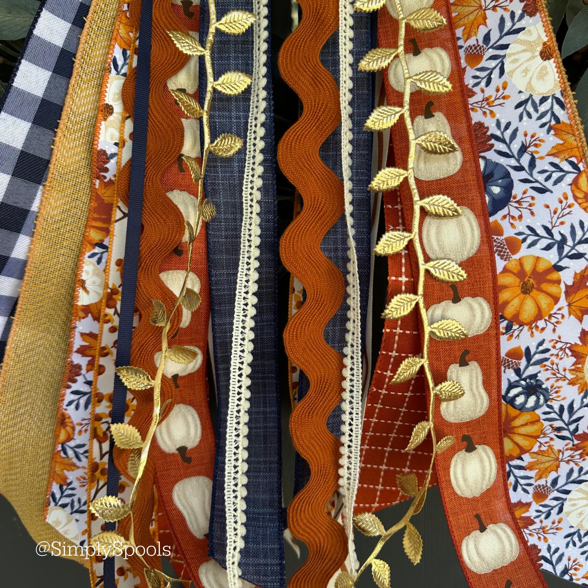 Colorful Fall Ribbon Set Autumn Ribbon Bundle - Etsy